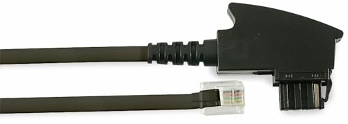 Telefonkabel TAE N-Stecker auf RJ11 Western-Stecker 6P4C 3m schwarz