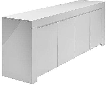 Sideboard Amalfi 4-türig, 210 x 84 x 50 cm, weiß hochglanz
