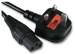 Guilty Gadgets - 1.8m IEC C13 Mains Power Cable UK Plug Lead Cord For Kettle Pc Monitor and Printer