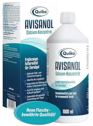 Quiko Avisanol Calcium-Konzentrat 1.000ml - Unterstützt den täglichen Kalkbedarf bei Ziervögeln