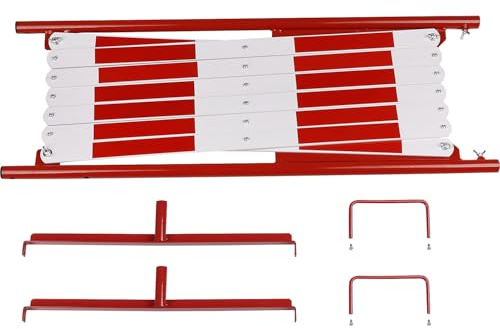 Scherengitter, mit 2 Standfüßen, reflektierend, rot/weiß, Länge max. 4000 mm.