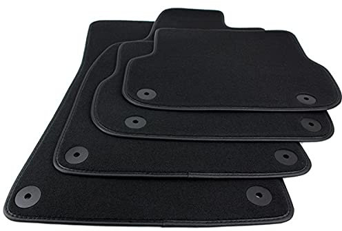 kfz-premiumteile24 Fußmatten Velours Kompatibel mit A6 S6 RS6 (4F C6) Limousine Avant A6 Allroad Baujahr 03/2006-03/2011 Autoteppich Stoffmatten Premium Qualität Automatten Schwarz