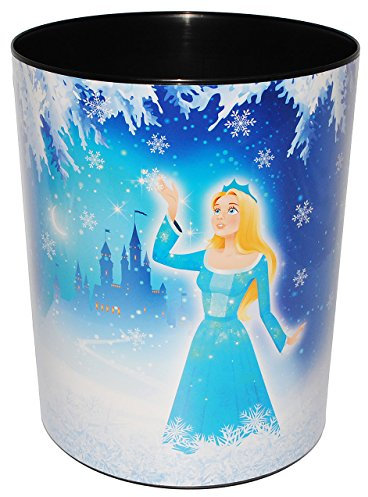 Papierkorb/Behälter - Prinzessin - Eisprinzessin - aus Kunststoff - Mülleimer/Eimer - Aufbewahrungsbox für Kinder - Mädchen - Abfalleimer - Schneeköni..