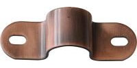Antikes Kupfer - Rohrklemme mit Plättchen Ø 16 mm
