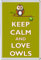 Keep Calm and Love Owls - Novelty Jumbo Fridge Magnet