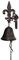 zeitzone Türglocke Lilie Nostalgie Glocke Gusseisen Braun Vintage Antik-Stil