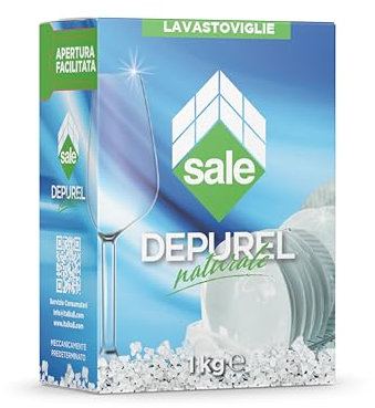DEPUREL - Sale in cristalli per lavastoviglie - Astuccio da 1 kg