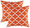 TreeWool Dekorativer Kissenbezug (50 x 50 cm, California Orange) Trellis Design 100% Baumwolle (2er Pack)