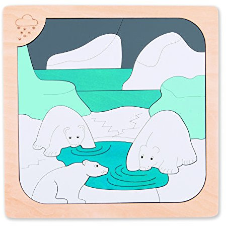 Hape GLU-E6519 George Luck Puzzle &bdquoK&aumllte und Hitze&ldquo