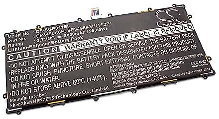 vhbw Akku kompatibel mit Google Nexus N10, 10 Tablet Pad (8000mAh, 3,7V, Li-Ion)