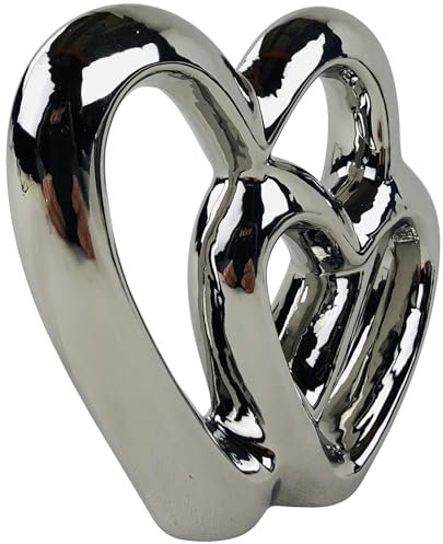 SIL Interiors Silver Double Heart Ornament