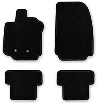 Bär-AfC Auto Fußmatten Basic passend für Renault Clio 3 Typ R 2008-2014, Autoteppiche Nadelvlies Schwarz, Rand Kettelung Schwarz, Set 4-teilig, RE04210