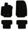 Bär-AfC Auto Fußmatten Basic passend für Renault Clio 3 Typ R 2008-2014, Autoteppiche Nadelvlies Schwarz, Rand Kettelung Schwarz, Set 4-teilig, RE04210