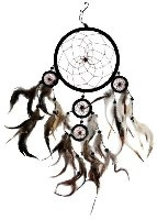 Traumfänger 17/45 cm schwarzer Dreamcatcher TF05