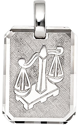 Jobo Anhänger Sternzeichen Waage 925 Sterling Silber matt Sternzeichenanhänger