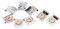 sourcing map Glasbodenträger Verstellbarer Wand Spiegel Halterung zum Aufhängen Clip Set Schrauben Einsätze 8
