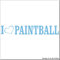 cartattoo4you® AL-00872 | I Love (als Herz) Paintball | Autoaufkleber Aufkleber Farbe Pastellblau, in 24 Farben erhältlich, glänzend 20 x 3 cm Waschstrassenfest Motiv Copyright by dh-Folien
