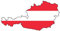 Samunshi® Österreich Aufkleber Autoaufkleber in Nationalfarben - 10x5,2cm