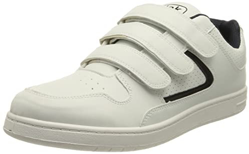DEK CHARING CROSS Mens Triple Velcro Trainers White UK 11