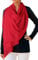Prettystern Damen 176cm einfarbig festlich Schulter-Tuch Seide Stola Crepe Georgette Schal Flammrot