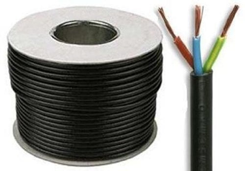 25 Meters of Black 2.5mm 24 Amp 3183Y 3 Core Flexible Cable