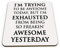 I'm Trying To Be Awesome Glossy Mug Coaster -