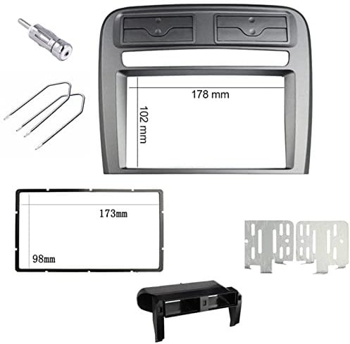 Sound Way Kit Montaggio Autoradio, Mascherina 2 DIN, Adattatore Antenna, Chiavi di Smontaggio, Bocchette d'Aria, Compatible con Fiat Punto, Linea