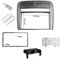 Kit de montage autoradio 2-DIN, pour Fiat Grande Punto, façade avec bouches d'aération Gris