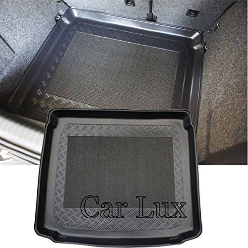 Car Lux AR01506 - Alfombra Bandeja Cubeta Protector cubre maletero con antideslizante para VW Tiguan desde 2007-