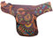 Kunst und Magie Goa Schulter/Bauchtasche Gürteltasche Bauchgurt Hippie PSY, Farbe:Braun