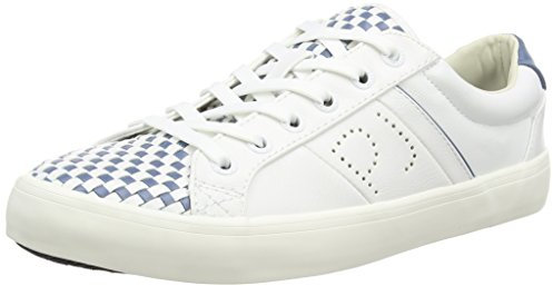 Pepe Jeans London Damen Clinton Mixed Sneaker, Weiß (800WHITE)