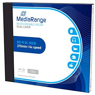 MediaRange BD-R 50GB MR506 Blu-ray registrabile (BD-R) - Confezione da 1