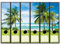 6 Ordnerrücken Motiv-Aufkleber BARBADOS - Format 65 x 300 mm - passend für 6 breite Standard Din-A4-Ordner mit 7,5 oder 8,0 cm Rückenbreite