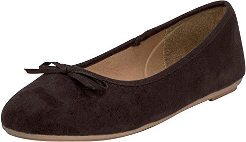 Fitters Footwear That Fits dam ballerina hjälmar mikrofiber moderiktiga basballonger med slinga storlek (EU,), - svart - 44 EU