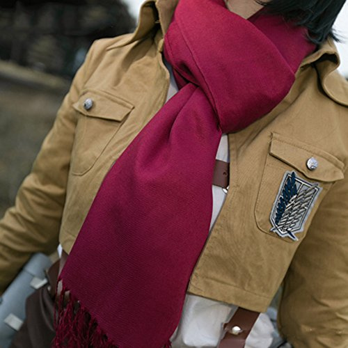 Der Angriff der Riesen Mikasa?¡èAckerman Schal Japanischer Anime Cosplay Roter Schal