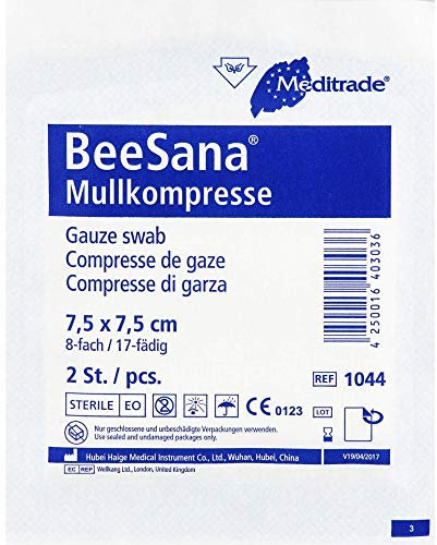 MULLKOMPRESSEN 7,5x7,5 cm steril 8fach 25X2 St