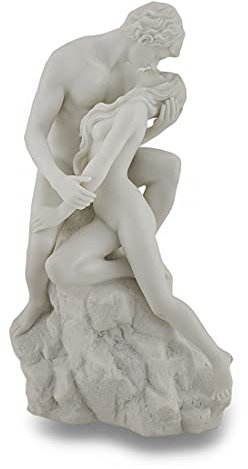 Zeckos Skulptur The Lovers Akt Weiß Marmor-Finish