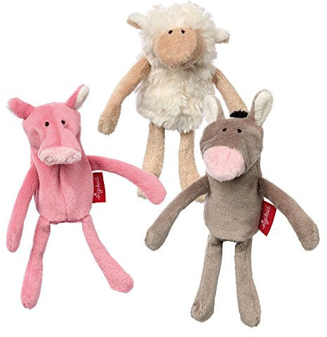 SIGIKID 41565 Fingerp-set Farm Soft PlayQ Mädchen und Jungen Babyspielzeug empfohlen ab 6 Monaten mehrfarbig, 14 cm