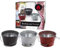 AK Sport 1370013 Barbecue-Seau Métal Argent/Noir/Rouge 28 x 28 x 18 cm