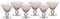 Eiscremeglas 6er-Set Eisecher Dessertglas Antico Colori Vero Gelato 400ml rosa