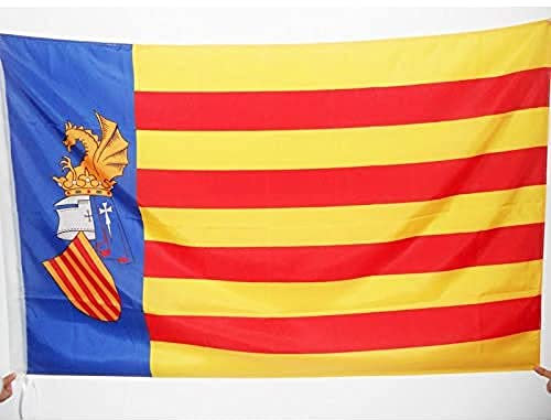 AZ FLAG Bandera de Valencia ESTATUT DE BENICÀSSIM 150x90cm para Palo - Bandera del PAÍS VALENCIÀ 90 x 150 cm