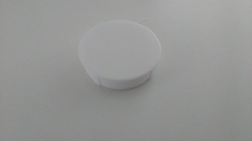 4 Stück – Weisse Abdeckkappen Abdeckknöpfe Bohrlochkappen zum Eindrücken für 35 mm Bohrloch - z.B. für Scharnierbohrung- LIVINDO