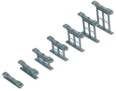 Hornby R658 OO Gauge Inclined Piers - Model Railway Accessories, Miniature Diorama Scenery for Hornby Train Sets - Lifelike Train Inclined Piers Model - Scale 1:76, Grey