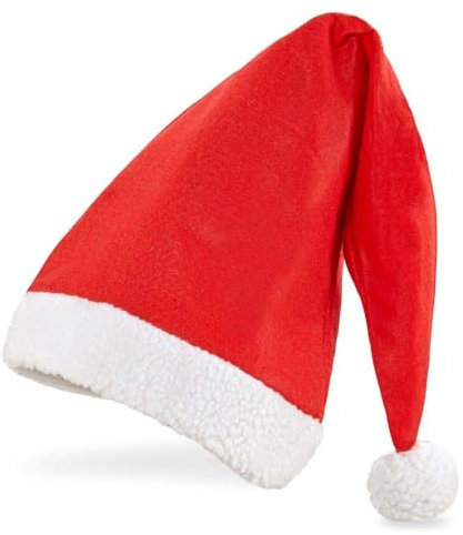 W WIDMANN MILANO Party Fashion 1502X - Weihnachtsmannmütze, extra lang, 65 cm, Kopfbedeckung, Accessoire, Nikolaus, Weihnachten, Mottoparty, Karneval