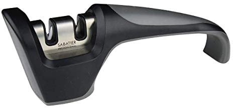 Professional Two Stage Knife Sharpener - Sabatier, Easy to Use Sabatier Two Stage Sharpener, Ceramic for Honing, Tungsten Carbide for Re-Edging. 10 Year Guarantee.