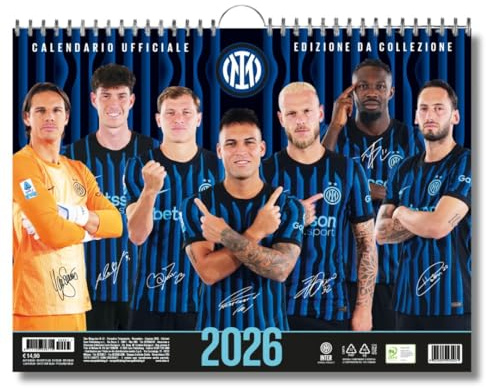 EURO PUBLISHING - Kalender Inter 2026 Offizielles Produkt 44 x 33 cm - auf Italienisch