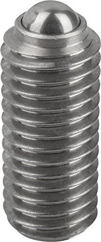 KIPP Federndes Druckstück - Innensechskant - mit gehärteter Kugel - M16 L=33 Hülse aus Edelstahl, Vpe=5, K0316.16