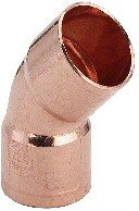 Viega 104016 Bogen 45 Grad Modell 95041 I/I, Kupfer, 35 mm - 10 Stück
