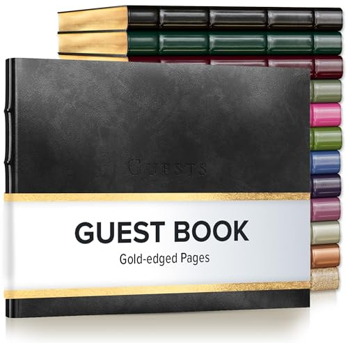 Gallery Leather Guest Book - Great for Wedding, Reception, Baby and Bridal