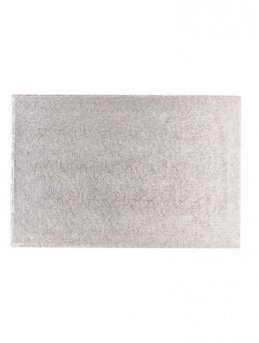 Oblong Thick Silver Cake Board Drum (14 x 10 Oblong Cake Drum Board)